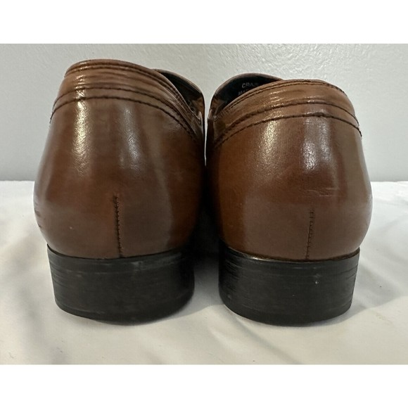Robert Wayne Mens Dress Shoes Brown Leather Slip On Square Toe Sz 10 US Loafers main image 5